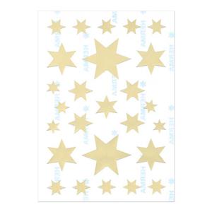 Puffy Sticker - Sterne, Gold, 58 Aufkleber