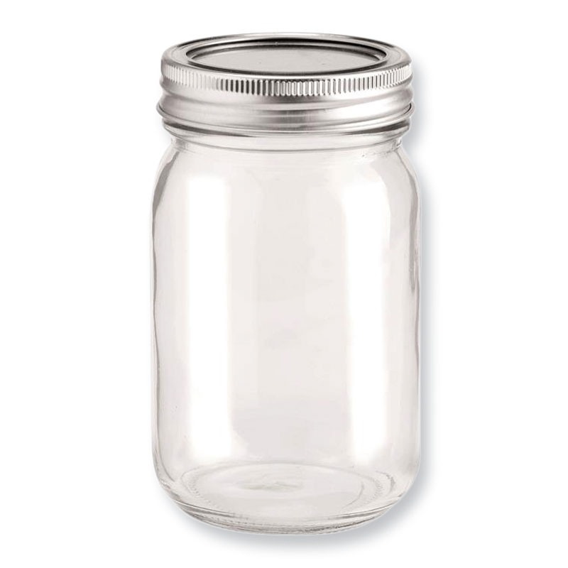 Glas mit 2-tlg. Deckel, per Stk