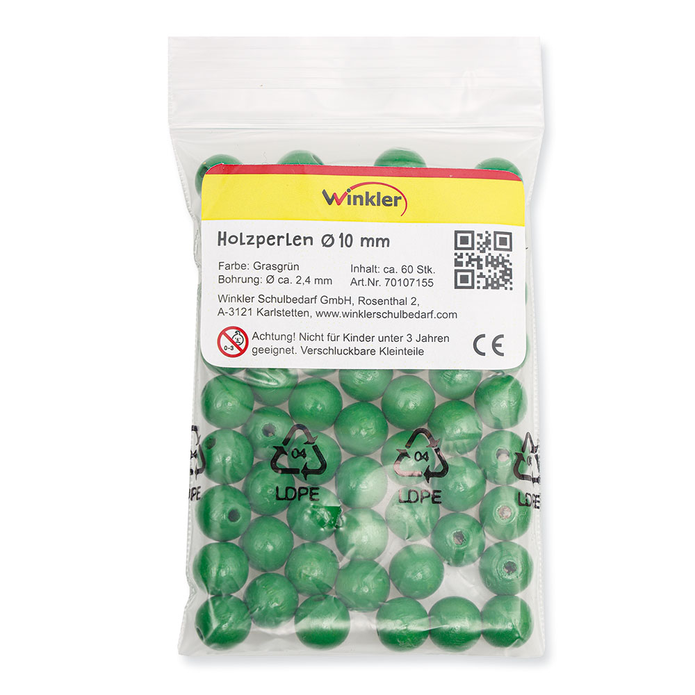 Holzperlen - Dm 10 mm
